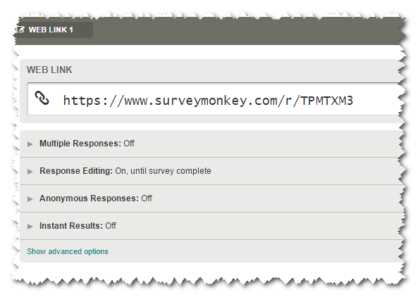 SurveyMonkey - get survey link