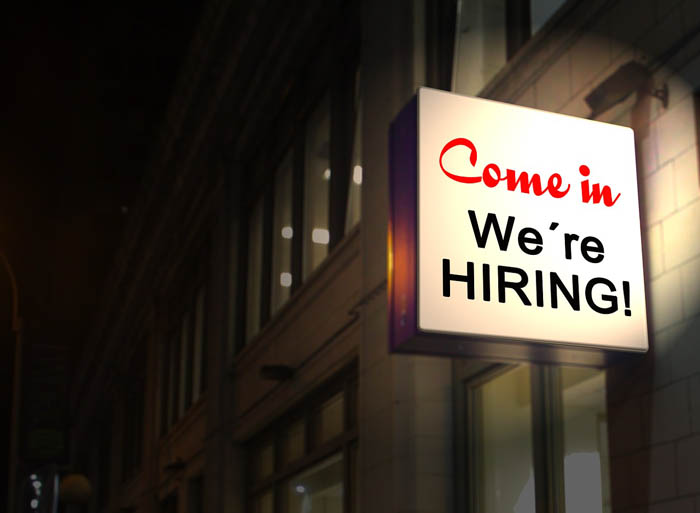 Come in, we're hiring banner
