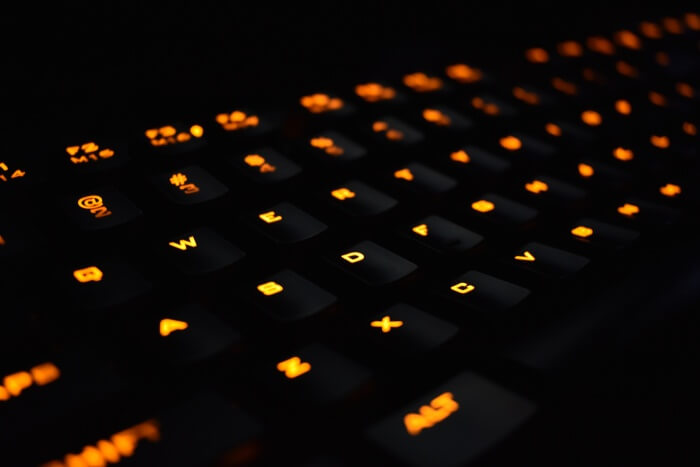 Backlit gaming keyboard
