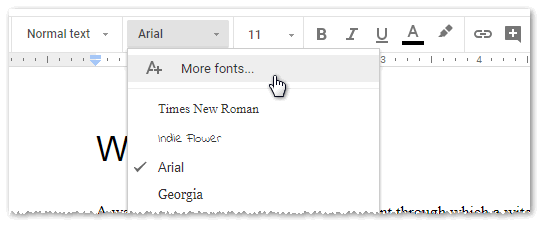 More fonts