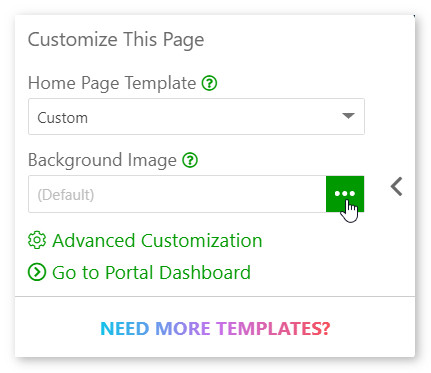 Home Page customization widget