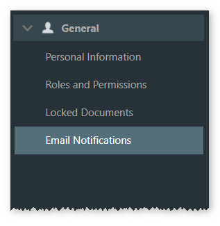 Select email notifications