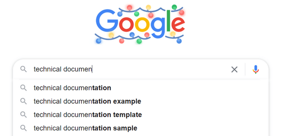 google suggestion example