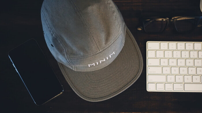 hat and keyboard
