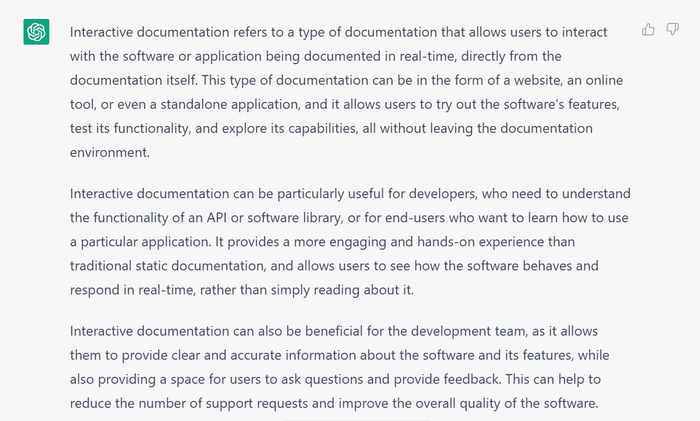 what is interactive documentation