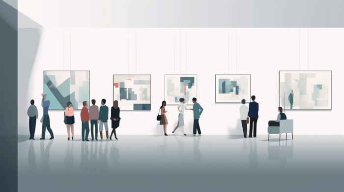 people in gallery