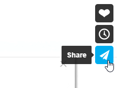 The Share button on the Vimeo dashboard