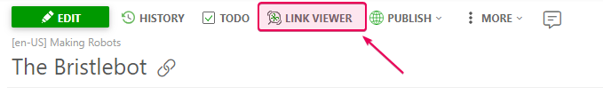The Link Viewer button on the topic header