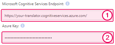 The Key and Endpoint fields in the ClickHelp settings