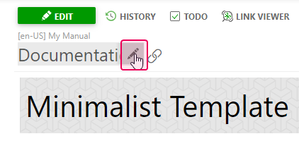 Click the Rename button to rename the topic