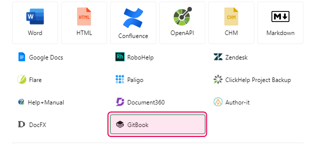 GitBook option