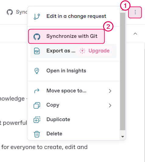 Synchronize with Git