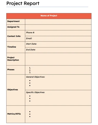 project report template