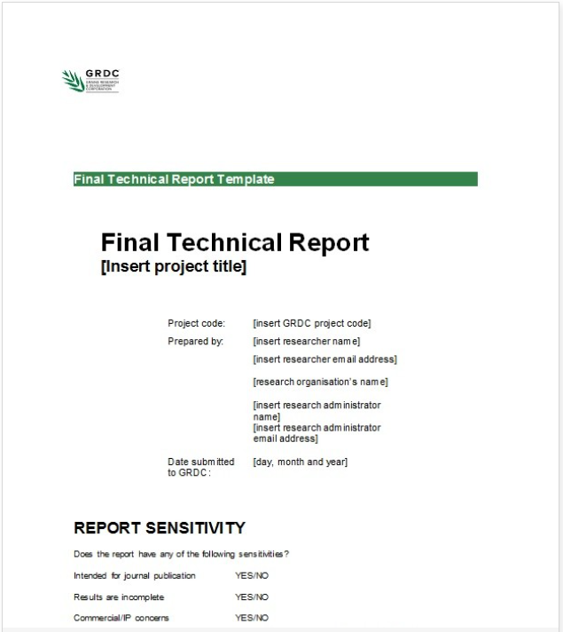 technical report example