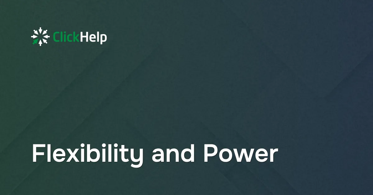 Credible Help Tutorial Flexible Help Authoring Tool | ClickHelp Features