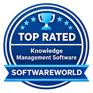 Top Rated Knowledge Management Badge low
